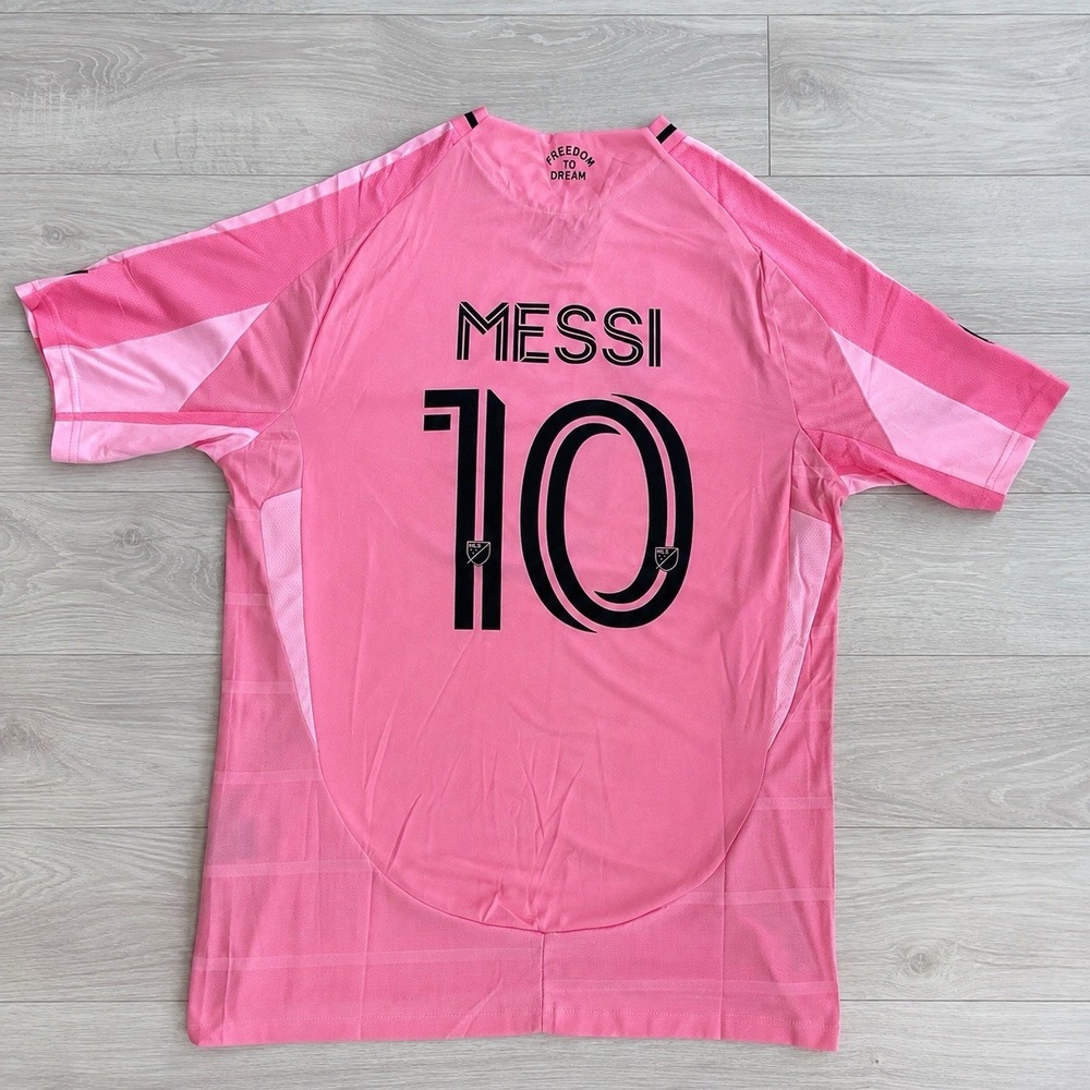 Inter Miami MESSI # 10 MLS Soccer  Adidas Jersey Player Version Size Extra Large